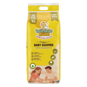 Winkie Bum Baby Diapers – 75 Pieces Pack ( XL ).